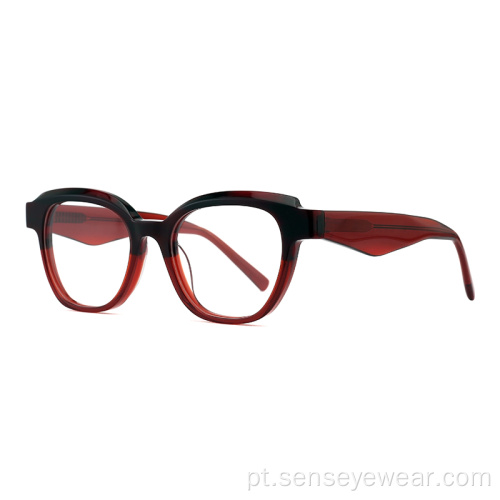 Mulheres Design Vintage Bvel Acetate Frame Glasses ópticas